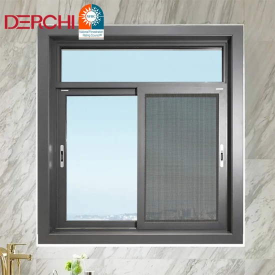 Energy Saving Double Glazed Slide Window Casement Hurricane Impact Passive Aluminium Glass Sliding Window